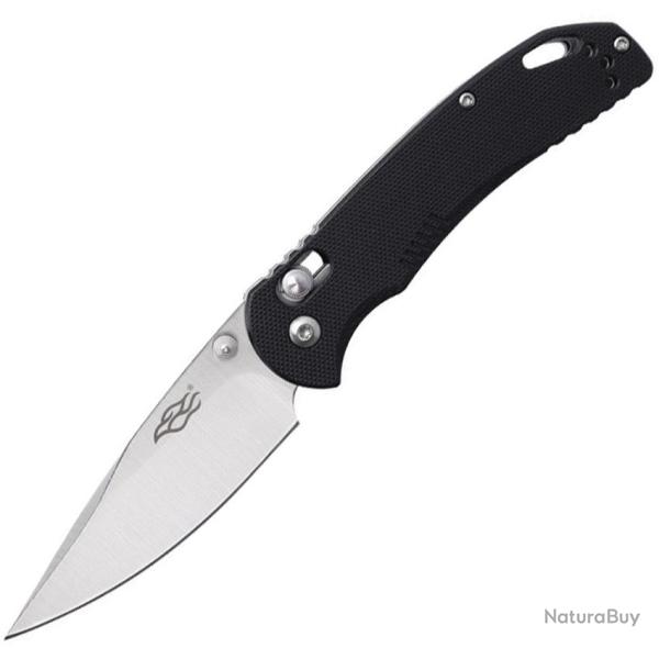 Couteau Pliant Ganzo Knives G-Lock Lame Acier 440C Satin�e Drop Point Manche G10 Noir GAG7531BK