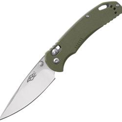 Couteau Ganzo Knives G-Lock Lame Acier 440C Satin&eacute;e 8,89 cm Ferm&eacute; 12,07 cm Manche G10 Vert GAG7531GR