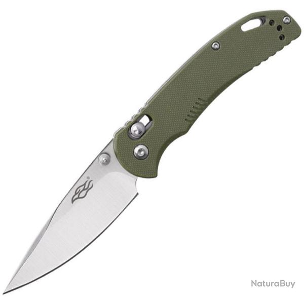 Couteau Ganzo Knives G-Lock Lame Acier 440C Satin�e 8,89 cm Ferm� 12,07 cm Manche G10 Vert GAG7531GR