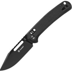 Couteau Pliant Ganzo Knives G-Lock Lame Acier D2 Noire Clip Point Manche G10 Noir GAG768PTBK