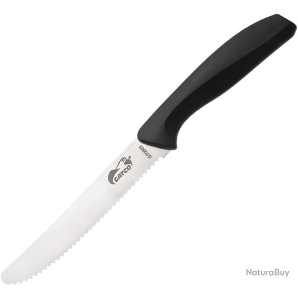 Couteau � Steak Gatco Lame Acier 420 Manche Zytel Noir GTC70003