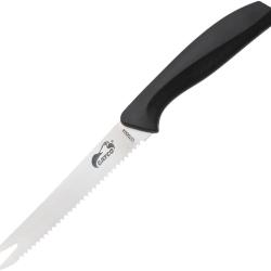 Couteau &agrave; Tomate Gatco Lame Acier 420 Manche Zytel Noir GTC70004