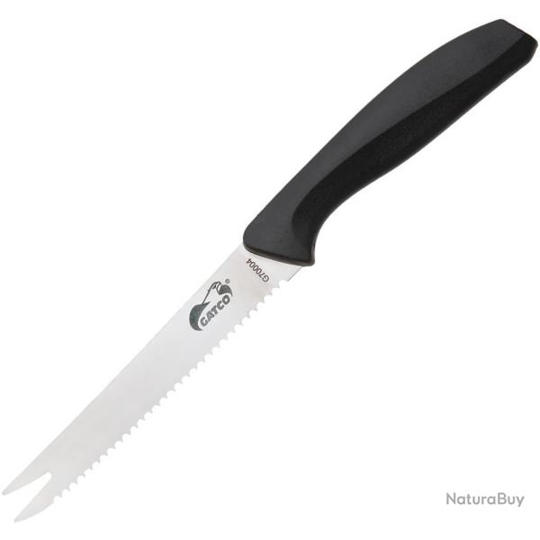 Couteau � Tomate Gatco Lame Acier 420 Manche Zytel Noir GTC70004