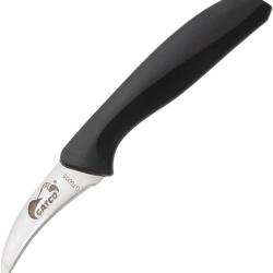 Couteau d'Office Gatco Curved Lame Acier 420 Manche Zytel Noir GTC70005
