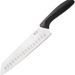 Couteau de Cuisine Gatco Santoku Lame Acier 420 Manche GFN Noir GTC70032