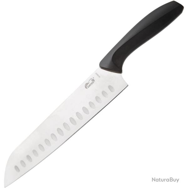 Couteau de Cuisine Gatco Santoku Lame Acier 420 Manche GFN Noir GTC70032