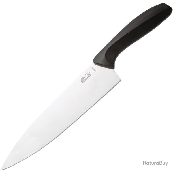 Couteau de Chef Gatco Lame Acier 420 Manche GFN Noir GTC70033