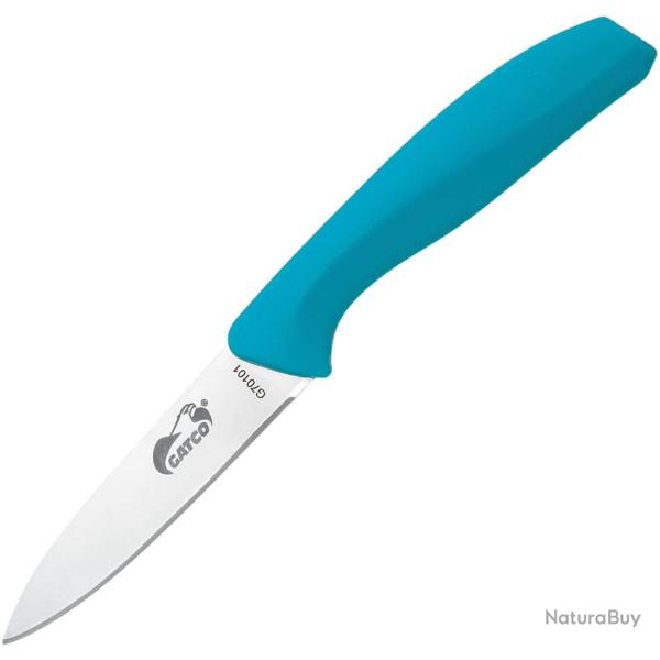 Couteau d'Office Gatco Classic Lame Acier 420 Satin�e Manche Zytel Bleu Canard GTC70101