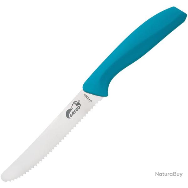 Couteau � Steak Gatco Lame Acier 420 Manche Zytel Bleu Canard GTC70103