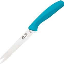 Couteau &agrave; Tomate Gatco Lame Acier 420 Manche Zytel Bleu Canard GTC70104