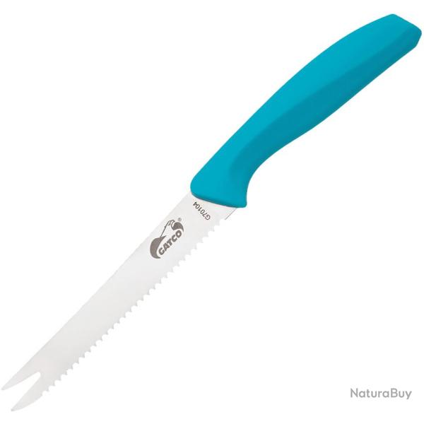 Couteau � Tomate Gatco Lame Acier 420 Manche Zytel Bleu Canard GTC70104