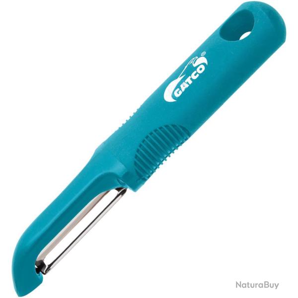 Couteau �plucheur Gatco Lame Acier 420 Manche Zytel Bleu Canard GTC70122