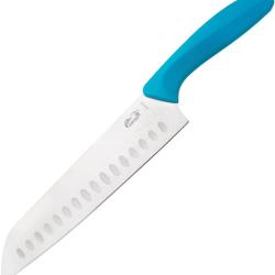 Couteau de Chef Gatco Lame Acier 420 Manche GFN Bleu Canard GTC70132
