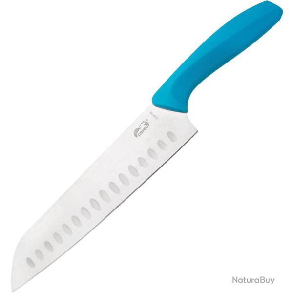Couteau de Chef Gatco Lame Acier 420 Manche GFN Bleu Canard GTC70132