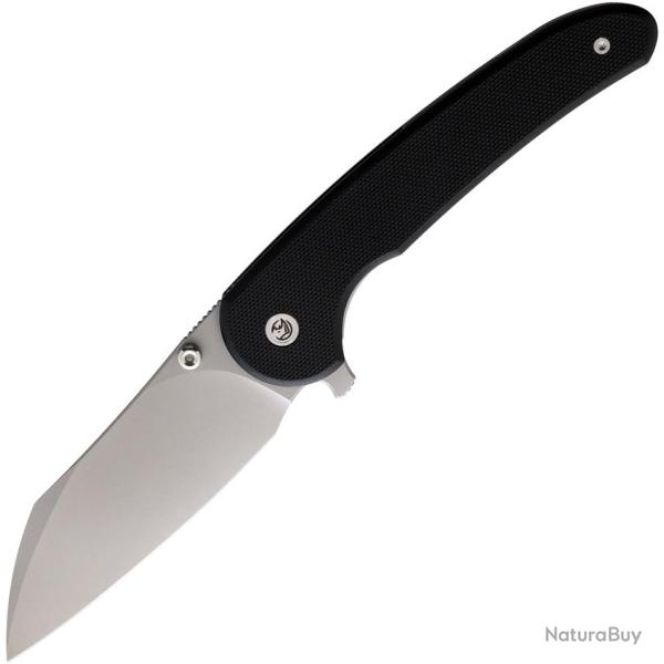 Couteau Pliant Glow Rhino Lightbringer Lame Acier Nitro-V Manche G10 Noir Linerlock GLR102