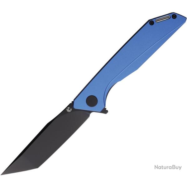 Couteau Glow Rhino Szilard Lame Acier CPM-MagnaCut Tanto Manche Aluminium Bleu Framelock GLR113