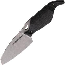 Couteau Fixe Grissom Knife & Tool Riverstone Lame Acier CPM-S35VN Manche Micarta Noir GKT002MBK