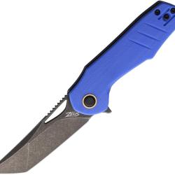 Couteau Grissom Knife and Tool Baby Zeus Lame Acier 14C28N Manche G10 Bleu Linerlock GKTBZBLGDS