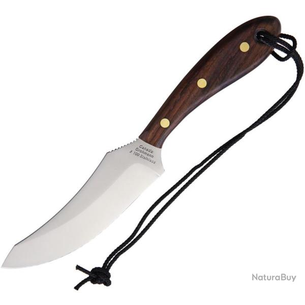 Couteau Fixe Grohmann Large Skinner Lame Inox Manche Palissandre �tui Cuir GR100S
