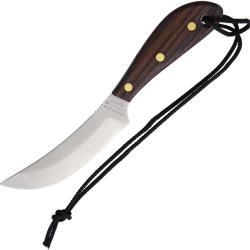 Couteau Fixe Grohmann Standard Skinner Lame Inox Manche Palissandre &Eacute;tui Cuir GR101S