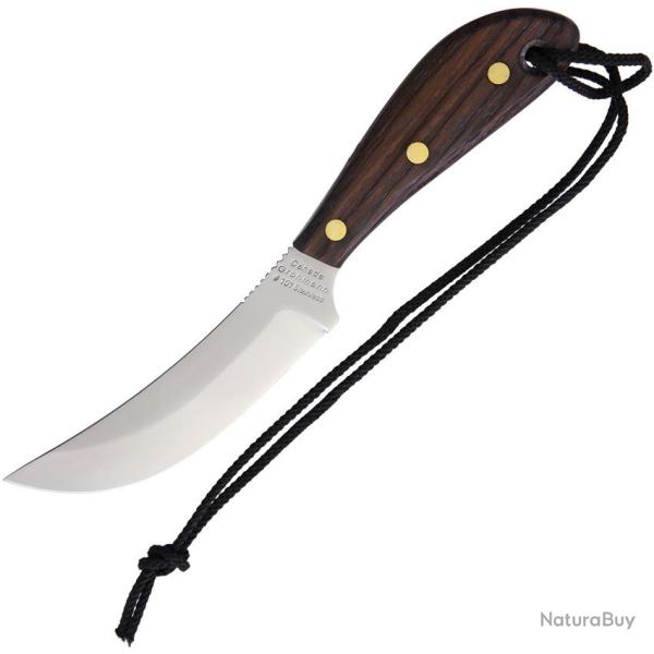 Couteau Fixe Grohmann Standard Skinner Lame Inox Manche Palissandre �tui Cuir GR101S