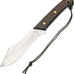 Couteau Fixe Grohmann Deer and Moose Lame Inox Manche Palissandre &Eacute;tui Cuir GR108
