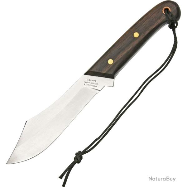 Couteau Fixe Grohmann Deer and Moose Lame Inox Manche Palissandre �tui Cuir GR108