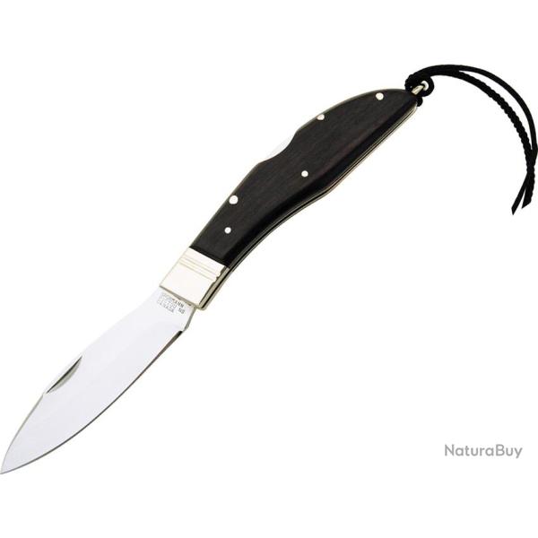 Couteau Pliant Grohmann DH Russell Lame Inox Manche Palissandre Lockback �tui Cuir GR300