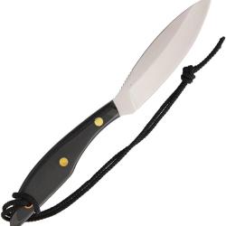 Couteau Fixe Grohmann Original Design Lame Acier Manche Micarta Noir &Eacute;tui Cuir GRM1S