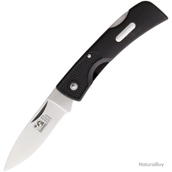 Couteau Pliant Grohmann Featherweight Lame Inox Manche Zytel Noir Lockback GRZ390S