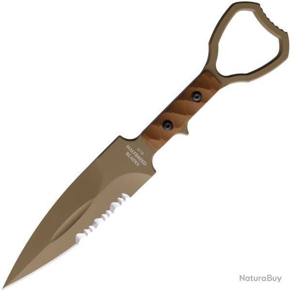 Couteau Fixe Halfbreed Blades Compact Clearance Gen 2 Lame Acier K110 Manche G10 HBBCCK01G2DE