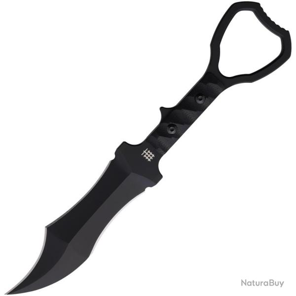 Couteau Fixe Halfbreed Blades CCK Tuhon Raptor Gen 2 Lame Acier K110 Manche G10 Noir HBBCCK03BLKG2