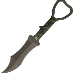 Couteau Fixe Halfbreed Blades CCK Tuhon Raptor Gen 2 Lame Acier K110 Manche G10 Vert OD HBBCCK03ODG2