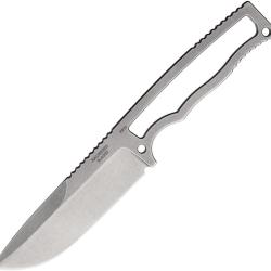 Couteau Fixe Halfbreed Blades Compact Field Lame Acier Drop Point &Eacute;tui Plastique HBBCFK01