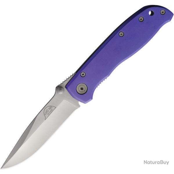 Couteau Pliant Hard Hat Lame Inox Manche Aluminium Violet Lockback HH842PU