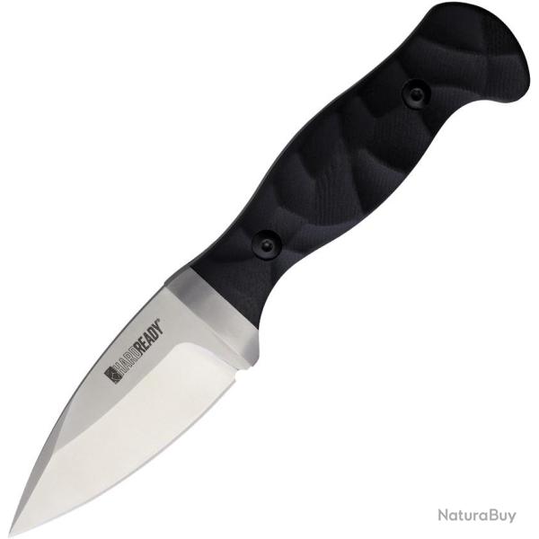 Couteau Fixe Hard Ready STUBBY Lame Acier D2 Drop Point Manche G10 Noir �tui Kydex HRB3433