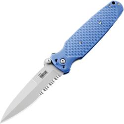 Couteau Pliant Hardcore Hardware Australia Lame Acier CPM-S35VN Manche G10 Bleu HBBCOVERT01BBBL