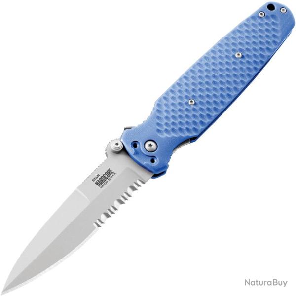 Couteau Pliant Hardcore Hardware Australia Lame Acier CPM-S35VN Manche G10 Bleu HBBCOVERT01BBBL