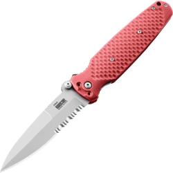 Couteau Pliant Hardcore Hardware Australia Lame Acier CPM-S35VN Manche G10 Rouge HBBCOVERT01BBRD
