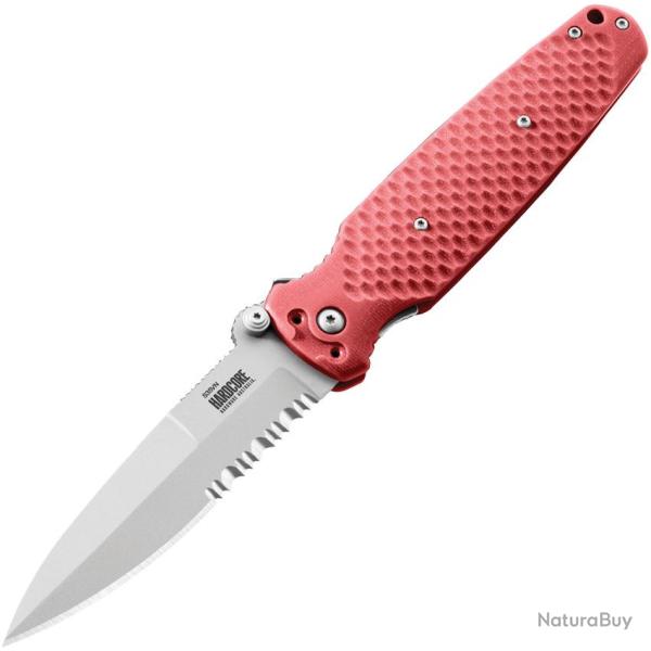 Couteau Pliant Hardcore Hardware Australia Lame Acier CPM-S35VN Manche G10 Rouge HBBCOVERT01BBRD