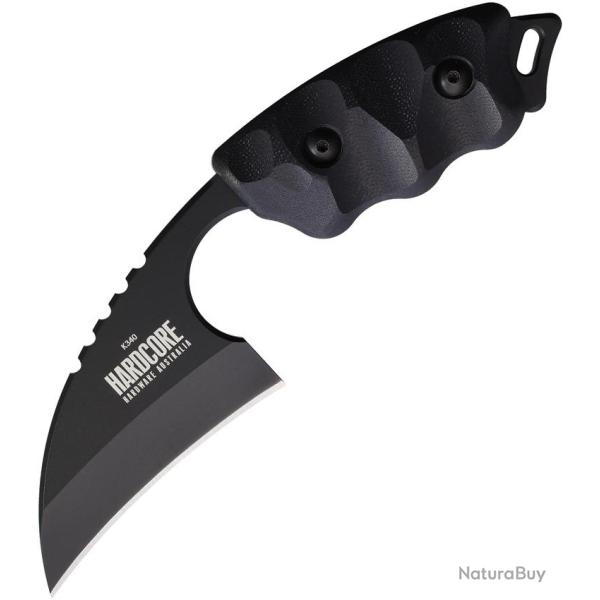Couteau Hardcore Hardware Australia LFK-01 Gen 2 Lame Acier B�hler K340 Manche G10 Noir HBBLFK01