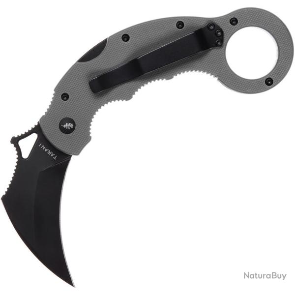 Couteau High Desert Blade Works TARANI Journeyman Lame Acier D2 Manche G10 Gris Lockback HDTJBKBGR