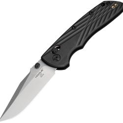 Couteau Pliant Hogue Deka ABLE Lame Acier CPM-MagnaCut Clip Point Manche Polym&egrave;re Noir HO24379