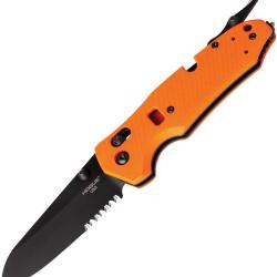 Couteau Pliant Hogue Trauma First Response Tool Lame Acier N690 Sheepsfoot Manche G10 Orange HO34774