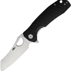 Couteau Pliant Honey Badger Knives Warncleaver Lame Acier 8Cr13MoV Manche GRN Noir Linerlock HB1031