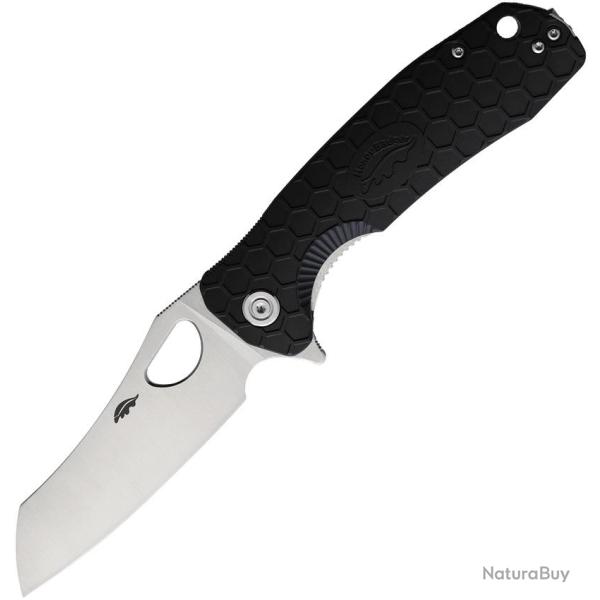 Couteau Pliant Honey Badger Knives Warncleaver Lame Acier 8Cr13MoV Manche GRN Noir Linerlock HB1031