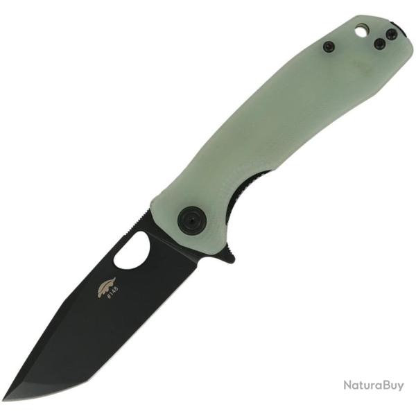 Couteau Pliant Honey Badger Knives Medium Jde Lame Acier 14C28N Tanto Manche G10 Linerlock HB1277