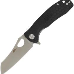 Couteau Pliant Honey Badger Knives Medium Wharncleaver Lame Acier 14C28N Manche GFN Noir HB1541