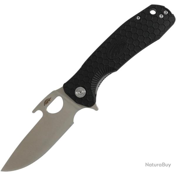Couteau Pliant Honey Badger Knives Large Opener Lame Acier 14C28N Manche GFN Noir Linerlock HB1681