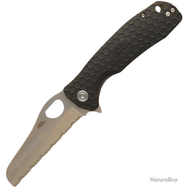 Couteau Pliant Honey Badger Knives Large Rescue Lame Acier 8Cr13MoV Manche GFN Noir Linerlock HB1741
